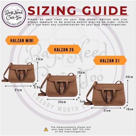hermes halzan sizes